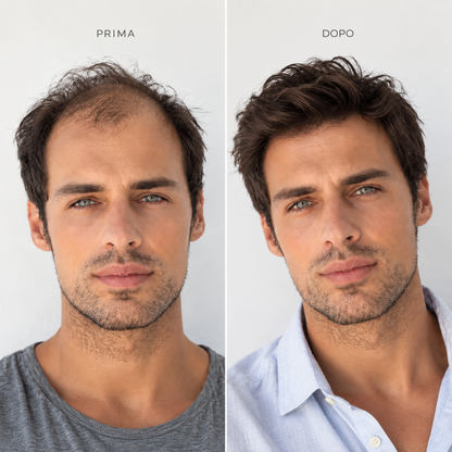 Prima e dopo del patch cutaneo Reborn